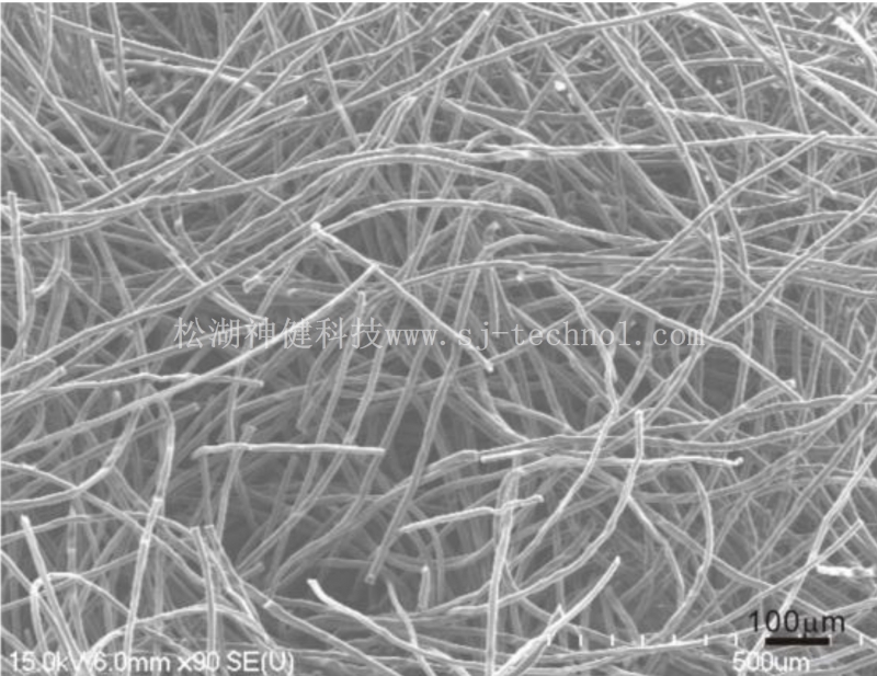 Composite of vertical graphene sheets on carbon fibers (VGSs/CFs) (felt)